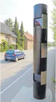  ?? FOTO: GERD MÄGERLE ?? So wie hier an der Saulgauer Straße sehen die neuen Blitzer in Biberach aus.