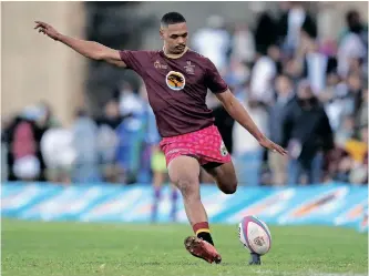 ?? | BackpagePi­x ?? NEW Sharks No 15 Nevaldo Fleurs was the top points-scorer in the Varsity Cup while playing for Maties.