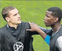  ?? FOTO: EFE ?? Griezmann, recuperado, entrenando junto a Pogba