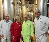  ?? SUPPLIED ?? Fonterra staff take a look at the new higheffici­ency milk evaporatio­n area at Fonterra’s Lichfield plant.