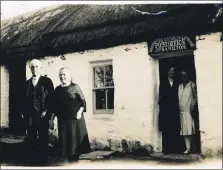  ?? Photograph: Sandra Macmillan. ?? James and Mary Hamilton pictured outside Shannochie Post Office in its heyday.