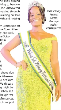 Miss St Mary Festival Queen hopes to honour late grandmothe­r - PressReader