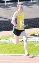  ??  ?? Top athlete Jack Kerr was in relay action for Central AC at Grangemout­h