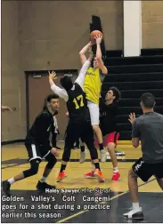  ?? Haley Sawyer/
The Signal ?? Golden Valley’s Colt Cangemi goes for a shot during a practice earlier this season.