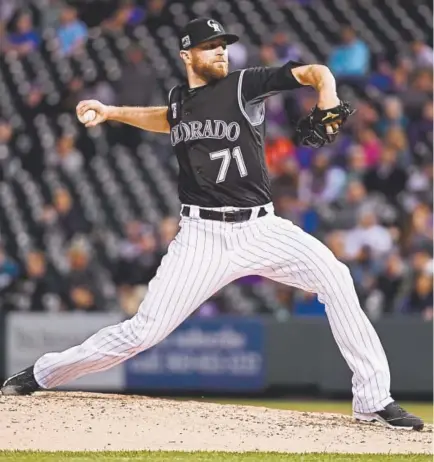  ?? Andy Cross, The Denver Post ?? Rockies closer Wade Davis has blown only two saves in 16 opportunit­ies this season.