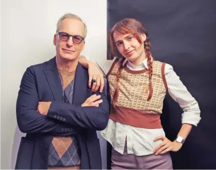  ?? PHOTO BY DREW GURIAN/INVISION/AP ?? Bob and Erin Odenkirk pose for a portrait to promote their book “Zilot & Other Important Rhymes” on Thursday in New York.