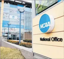  ?? The NCAA approved proposals that will lift restrictio­ns on college athletes. MICHAEL CONROY/AP ??