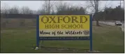  ?? MATTHEW FAHR — MEDIANEWS GROUP ?? The Oxford school board announced on Tuesday that the district would sue their insurance carrier MASB-SEG.