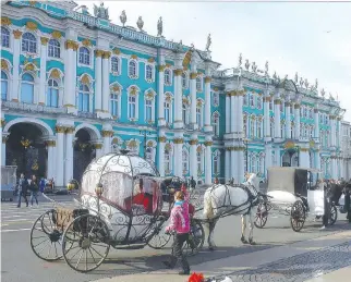  ?? JEREMY HAINSWORTH ?? The Winter Palace of the czars in St. Petersburg — with its high ceilings and lavishly gilded archways — contains the Hermitage Museum which houses one of the world's finest art collection­s.