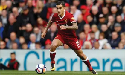  ??  ?? Philippe Coutinho made his first Premier League start for Liverpool in the 1-1 draw with Burnley on Saturday. Photograph: Phil Noble/Reuters
