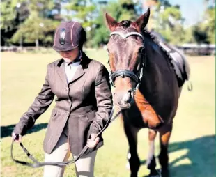  ??  ?? Annebell van der Linde and her trusty steed achieved good results at her first SANESA qualifying event at the Shongweni Equestrian Club near Durban recently