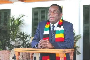  ??  ?? President Mnangagwa addresses the nation on the Covid-19 lockdown extension at State House in Harare yesterday. — Read full statement on Page 4; Picture: Innocent Makawa