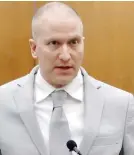  ?? / AP ?? STABBED. In this image taken from video, former Minneapoli­s police Officer Derek Chauvin addresses the court at the Hennepin County Courthouse, June 25, 2021, in Minneapoli­s. Chauvin, the former Minneapoli­s police officer convicted of murdering George Floyd, was stabbed by another inmate and seriously injured Friday, Nov. 24, 2023, at a federal prison in Arizona.