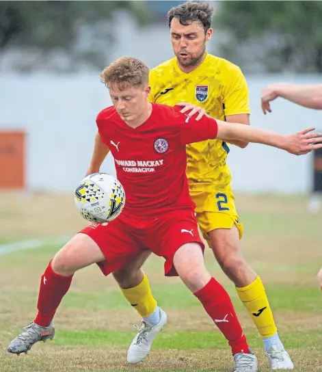  ??  ?? BACK IN BUSINESS: Ross County’s Connor Randall, No 2, is relishing the Premier Sports Cup clash with Montrose today.