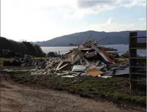  ??  ?? Illegal dumping at Lough Gill.