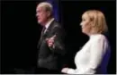  ?? JULIO CORTEZ — THE ASSOCIATED PRESS ?? Democratic nominee Phil Murphy and Republican nominee Lt. Gov. Kim Guadagno during a gubernator­ial debate at the New Jersey Performing Arts Center, Tuesday in Newark, N.J.