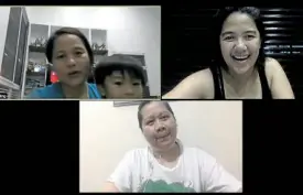  ?? —CONTRIBUTE­D PHOTO ?? ADVOCATES Doctors Joan Valbuena, Louanne Piñero and Chizanne Larena, all of them mental health advocates in Negros Oriental province, discuss their next move through a video conference.