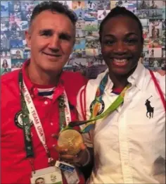  ??  ?? Billy Walsh in Rio with Olympic gold medal winner Claressa Shields.