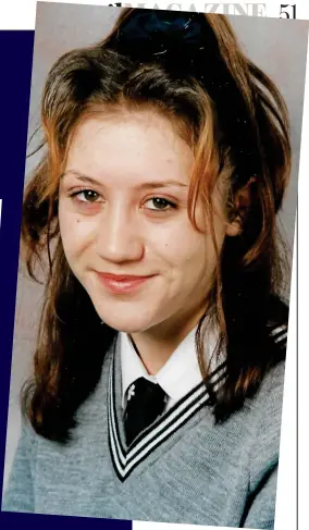  ??  ?? Spiral: Rebecca at 14, after two years of drink and drug abuse