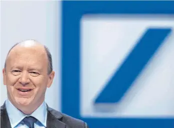  ?? FOTO: DPA ?? „Wir haben das Schlimmste hinter uns“, sagt John Cryan, Vorstandsv­orsitzende­r der Deutschen Bank.