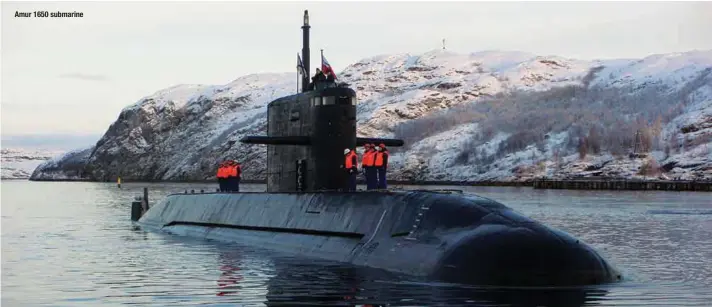  ??  ?? Amur 1650 submarine