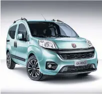  ??  ?? The Fiat Qubo has a new exterior look with larger, highmounte­d headlamps plus a new front grille and chunky new front bumper