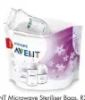  ??  ?? Philips AVENT Microwave Steriliser Bags, R261, Baby City, Dis-Chem, Clicks, Baby Boom