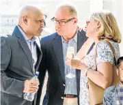  ??  ?? JABBER ‘DABA DO: Ravi Naidoo, Michael Bierut and Michelle Constant at the Design Indaba in the Mother City