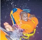  ?? Photo / AP file ?? A migrant waits to be rescued last month off Libya.