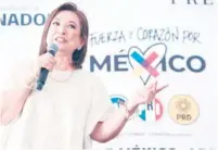  ?? ?? ▮ Ayer estuvo de gira por el estado de Chiapas la candidata de Fuerza y Corazón por México.