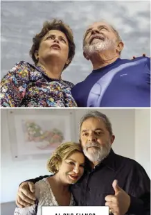  ?? AL SUO FIANCO ?? DallÕalto, Lula e l’ex presidente Dilma Rousseff, 70 anni, destituita per impeachmen­t; con la seconda moglie Marisa Letícia Rocco Casa, scomparsa l’anno scorso.
