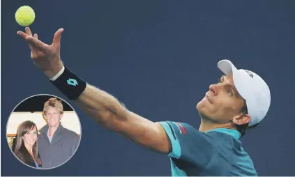  ?? Pictures: Getty Images ?? JOINT EFFORT. Kevin Anderson might be all on his own on court, but off court he’s in good hands. Inset: The Andersons back in 2013.