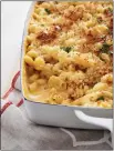  ?? MARK WEINBERG/GALLERY BOOKS VIA AP ?? Macaroni and cheese from the book, “Vegan, at Times; 120+ Recipes for Every Day or Every So Often,” by Jessica Seinfeld with Sara Quessenber­ry.