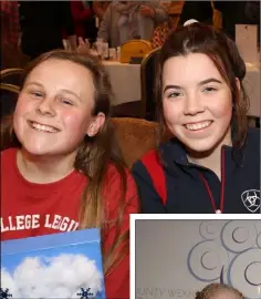  ??  ?? ABOVE: Ailbhe Harrington and Amy Lambert from Colaiste Bride.