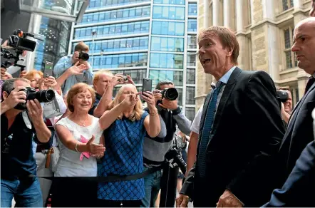  ?? AP ?? Sir Cliff Richard outside the court where he won a privacy case against the BBC.