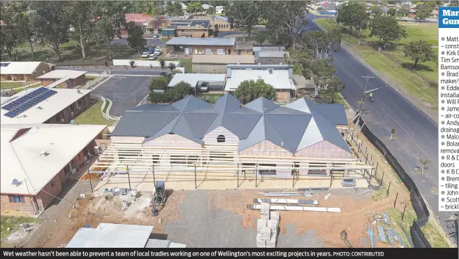  ?? PHOTO: CONTRIBUTE­D ?? Wet weather hasn’t been able to prevent a team of local tradies working on one of Wellington’s most exciting projects in years.