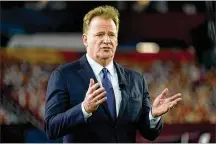  ?? CHARLIE RIEDEL/AP ?? Commission­er Roger Goodell during the NFL Honors ceremony on Feb. 5. The NFL is increasing the regular season to 17 games and reducing the preseason to three games, marking the first time in 43 years the regular season has been increased.