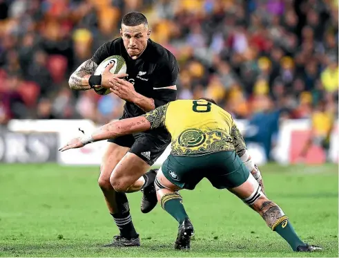  ?? GETTY IMAGES ?? Sonny Bill Williams no longer has a mortgage on a midfield berth in the All Blacks.