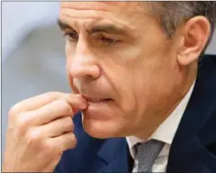  ?? JUSTIN TALLIS/POOL/AFP ?? Bank of England Governor Mark Carney faces intense speculatio­n over his future.