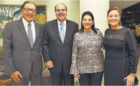  ??  ?? Ricardo Ávila, Jaime Gadala María, Tita de Gadala María y María Eugenia Brizuela de Ávila.