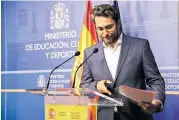  ?? AFP ?? Maxim Huerta, al finalizar la rueda de prensa.