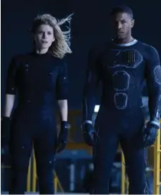  ?? THE ASSOCIATED PRESS ?? Kate Mara, left, and Michael B. Jordan play siblings as Sue Storm and Johnny Storm in the Fantastic Four reboot.