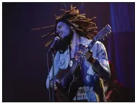  ?? (Paramount Pictures via AP/Chiabella James) ?? Kingsley Ben-Adir plays Bob Marley in last weekend’s box office winner, “Bob Marley: One Love.”