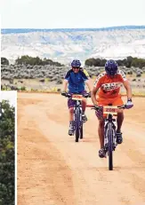  ?? COURTESY OF THE BUREAU OF LAND MANAGEMENT ?? Cyclists enjoy the annual spring race through the Alien Run course just outside of Aztec.