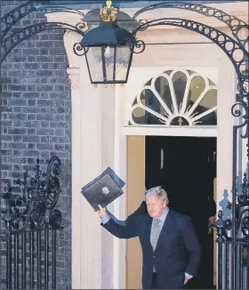  ??  ?? VICTORIOUS Prime Minister Boris Johnson at Downing Street after his general election win in the early hours of yesterday