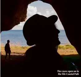  ??  ?? The caves open on to the Fife Coastal Path