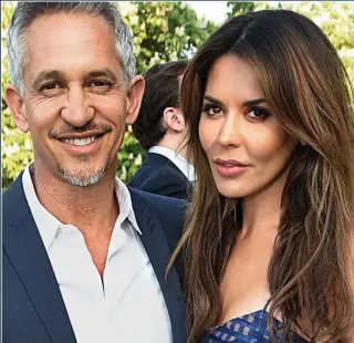  ??  ?? Paying the price: Gary Lineker with Danielle, whom he is now divorcing