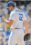  ?? | AP ?? Clayton Kershaw ( 14- 2, 2.18 ERA) is a big reason the Dodgers have the best record in the majors.