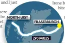  ??  ?? JOURNEY Melanie’s trek NORTH UIST FRASERBURG­H 270 MILES