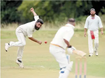  ?? ?? Saleem Ahmed took a couple of wickets for Pinkneys Green in the win over Cadmore.